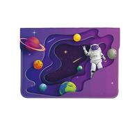 Pevtufa Astronaut On Mission in Outer Space Style Pu Leather Laptop Sleeve for 13 Inch Notebook,Travelling Notebook Bag Case