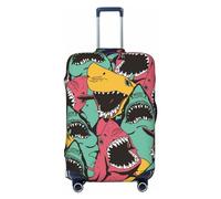 Pevtufa Autumn Leaf Luggage Cover,Washable Suitcase Covers Fashion Luggage Covers,Anti-Scratch Suitcase Protector Cover, Angry Shark Pattern, Small, 1