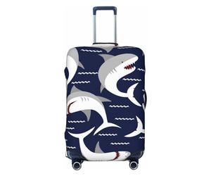 Pevtufa Autumn Leaf Luggage Cover,Washable Suitcase Covers Fashion Luggage Covers,Anti-Scratch Suitcase Protector Cover, Angry Shark, M, 1