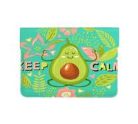Pevtufa Avocado Keep Calm Style Pu Leather Laptop Sleeve for 13 Inch Notebook,Travelling Notebook Bag Case