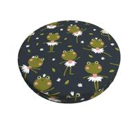 Pevtufa Ballerina Frogs Stool Covers Round,Stretch Round Bar Stool Covers Elastic Bar Stool Seat Covers Round Stool Cushion Slipcover Bar Chair Cover