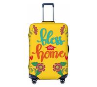 Pevtufa Blue Marble And Gold Luggage Cover,Washable Suitcase Covers Fashion Luggage Covers,Anti-Scratch Suitcase Protector Cover, Bless This Home, Large, 1