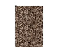 Pevtufa Brown Leopard Pattern Golf Towel (24" X 16") with Carabiner Clip - The Convenient Golf Cleaning Towel