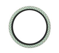 Pevtufa Cartoon Crocodile Print Steering Wheel Cover Universal 15 Inch Car Auto SUV Accessories Interior Anti Slip Protector