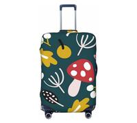 Pevtufa Cat Astronaut Luggage Cover,Washable Suitcase Covers Fashion Luggage Covers,Anti-Scratch Suitcase Protector Cover, Cartoon Leaf Mushroom Red, XL, 1