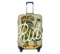 Pevtufa Coffee Cafe Cup Luggage Cover,Washable Suitcase Covers Fashion Luggage Covers,Anti-Scratch Suitcase Protector Cover, Ride the Wave Dinosaur Surfer, Small, 1