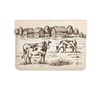 Pevtufa Cows On The Farm Style Pu Leather Laptop Sleeve for 13 Inch Notebook,Travelling Notebook Bag Case