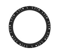 Pevtufa Crescent and Stars Print Steering Wheel Cover Universal 15 Inch Car Auto SUV Accessories Interior Anti Slip Protector