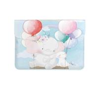 Pevtufa Cute Elephant Bunny Style Pu Leather Laptop Sleeve for 13 Inch Notebook,Travelling Notebook Bag Case