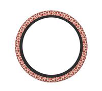 Pevtufa Cute Strawberry Print Steering Wheel Cover Universal 15 Inch Car Auto SUV Accessories Interior Anti Slip Protector