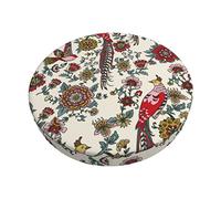 Pevtufa Dark Enchanted Flowers and Birds Stool Covers Round,Stretch Round Bar Stool Covers Elastic Bar Stool Seat Covers Round Stool Cushion Slipcover Bar Chair Cover