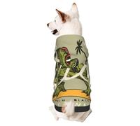 Pevtufa Dog Hoodie Puppy Sweater Sweatshirt,Cold Weather Coat Pet Clothes for Dog Cat-Ride The Wave Dinosaur Surfer
