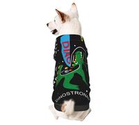 Pevtufa Dog Hoodie Puppy Sweater Sweatshirt,Cold Weather Coat Pet Clothes for Dog Cat-Space Dino Cartoon Black