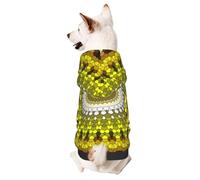 Pevtufa Dog Hoodie Puppy Sweater Sweatshirt,Cold Weather Coat Pet Clothes for Dog Cat-Yellow Mandala