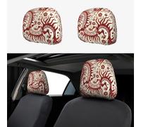 Pevtufa Dragons1 Pattern Print 2 Piece Car Head Rest Covers Set Auto Front/Rear Seats Headrest Cover Universal Fit Most Cars,Sedan, SUV