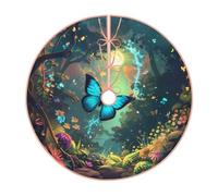 Pevtufa Enchanted Forest Butterfly A Print Christmas Tree Skirt Christmas Xmas Tree Skirts Mat for New Year Holiday Christmas Party Decorations-30