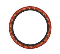 Pevtufa Flying Black Bat Print Steering Wheel Cover Universal 15 Inch Car Auto SUV Accessories Interior Anti Slip Protector