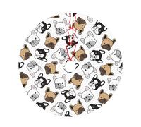 Pevtufa French Bulldog Print Christmas Tree Skirt Christmas Xmas Tree Skirts Mat for New Year Holiday Christmas Party Decorations-30