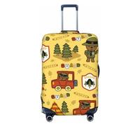 Pevtufa Friendly Smiling Sharks Luggage Cover,Washable Suitcase Covers Fashion Luggage Covers,Anti-Scratch Suitcase Protector Cover, Forest Guard,car Tenttrees, Small, 1