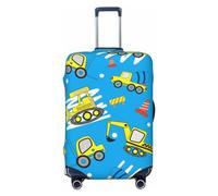 Pevtufa Funny Construction Luggage Cover,Washable Suitcase Covers Fashion Luggage Covers,Anti-Scratch Suitcase Protector Cover, Cute Car Cartoon, Small, 1