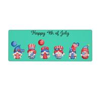 Pevtufa Gaming Mouse Pad Happy Independence Day Gnome Pattern Large Mouse Pad Non-Slip Rubber Mice Pads (11.8x31.5 Inch)