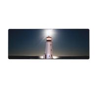 Pevtufa Gaming Mouse Pad Peggy'S Cove Lighthouse Pattern Large Mouse Pad Non-Slip Rubber Mice Pads (11.8x31.5 Inch)