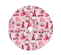 Pevtufa Garden Gnomes Print Christmas Tree Skirt Christmas Xmas Tree Skirts Mat for New Year Holiday Christmas Party Decorations-36