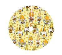 Pevtufa Garden Honeybee Gnomes Print Christmas Tree Skirt Christmas Xmas Tree Skirts Mat for New Year Holiday Christmas Party Decorations-30