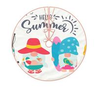 Pevtufa Gnomes Summer Print Christmas Tree Skirt Christmas Xmas Tree Skirts Mat for New Year Holiday Christmas Party Decorations-36