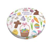 Pevtufa Happy Easter1 Stool Covers Round,Stretch Round Bar Stool Covers Elastic Bar Stool Seat Covers Round Stool Cushion Slipcover Bar Chair Cover