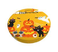 Pevtufa Happy Halloween1 Stool Covers Round,Stretch Round Bar Stool Covers Elastic Bar Stool Seat Covers Round Stool Cushion Slipcover Bar Chair Cover
