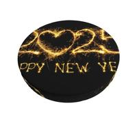 Pevtufa Happy New Year 2025 D Stool Covers Round,Stretch Round Bar Stool Covers Elastic Bar Stool Seat Covers Round Stool Cushion Slipcover Bar Chair Cover