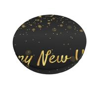 Pevtufa Happy New Year Stool Covers Round,Stretch Round Bar Stool Covers Elastic Bar Stool Seat Covers Round Stool Cushion Slipcover Bar Chair Cover