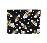 Pevtufa Honey Bees at Night Style Pu Leather Laptop Sleeve for 13 Inch Notebook,Travelling Notebook Bag Case