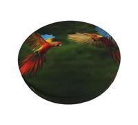 Pevtufa Hybrid Parrot in The Forest Stool Covers Round,Stretch Round Bar Stool Covers Elastic Bar Stool Seat Covers Round Stool Cushion Slipcover Bar Chair Cover
