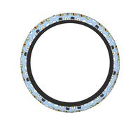 Pevtufa Kawaii Sushi (2) Steering Wheel Cover Universal 15 Inch Car Auto SUV Accessories Interior Anti Slip Protector
