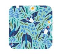 Pevtufa Leather Coasters for Drinks-Flying Swallows Coaster Set for Office Desk,Car Cup Holder Leather Coaster 4 Pieces