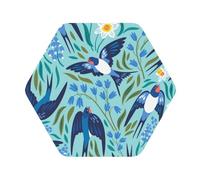 Pevtufa Leather Coasters for Drinks-Flying Swallows Coaster Set for Office Desk,Car Cup Holder Leather Coaster 4 Pieces