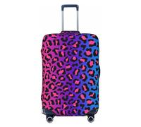Pevtufa Leopard Print Luggage Cover,Washable Suitcase Covers Fashion Luggage Covers,Anti-Scratch Suitcase Protector Cover, Leopard Neon Rainbow Gradient, S, 1