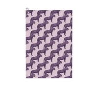Pevtufa Leopard Print Pattern Golf Towel (24" X 16") with Carabiner Clip - The Convenient Golf Cleaning Towel