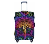 Pevtufa Mathematica Science Luggage Cover,Washable Suitcase Covers Fashion Luggage Covers,Anti-Scratch Suitcase Protector Cover, Mandalas Dragonfly, Medium, 1