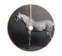 Pevtufa Monochrome Leopard Horse Print Christmas Tree Skirt Christmas Xmas Tree Skirts Mat for New Year Holiday Christmas Party Decorations-36