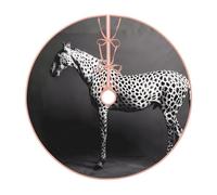 Pevtufa Monochrome Leopard Horse Print Christmas Tree Skirt Christmas Xmas Tree Skirts Mat for New Year Holiday Christmas Party Decorations-30