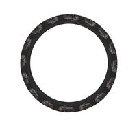 Pevtufa Monochrome Mushroom Artwork Print Steering Wheel Cover Universal 15 Inch Car Auto SUV Accessories Interior Anti Slip Protector