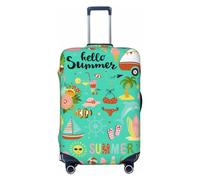 Pevtufa Mushroom Luggage Cover,Washable Suitcase Covers Fashion Luggage Covers,Anti-Scratch Suitcase Protector Cover, Hello Summer, M, 1