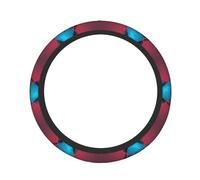 Pevtufa Neon Cyberpunk Blue Bear Print Steering Wheel Cover Universal 15 Inch Car Auto SUV Accessories Interior Anti Slip Protector