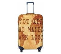 Pevtufa Orange Dalia Luggage Cover,Washable Suitcase Covers Fashion Luggage Covers,Anti-Scratch Suitcase Protector Cover, Not All Those Who Wander Are Lost2, XL, 1