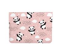 Pevtufa Panda Flying in The Sky (2) Style Pu Leather Laptop Sleeve for 13 Inch Notebook,Travelling Notebook Bag Case
