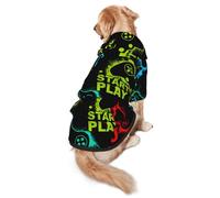 Pevtufa Play Game Start Dog Hoodie - Soft and Warm Dog Hoodie Sweater,Dog Winter Coat, Cold Weather Clothes for Xs-XXL Dogs
