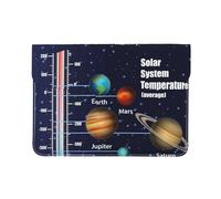 Pevtufa Solar System Temperatures Diagram Style Pu Leather Laptop Sleeve for 13 Inch Notebook,Travelling Notebook Bag Case